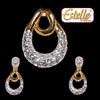 Pretty Pendant with Earrings - Estelle Item Code :6861 - Click here to View more details about this Product